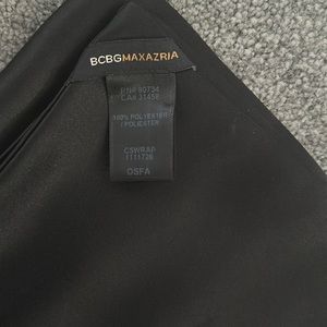 Vintage BCBG MaxAzria black satin wrap 20”x80”